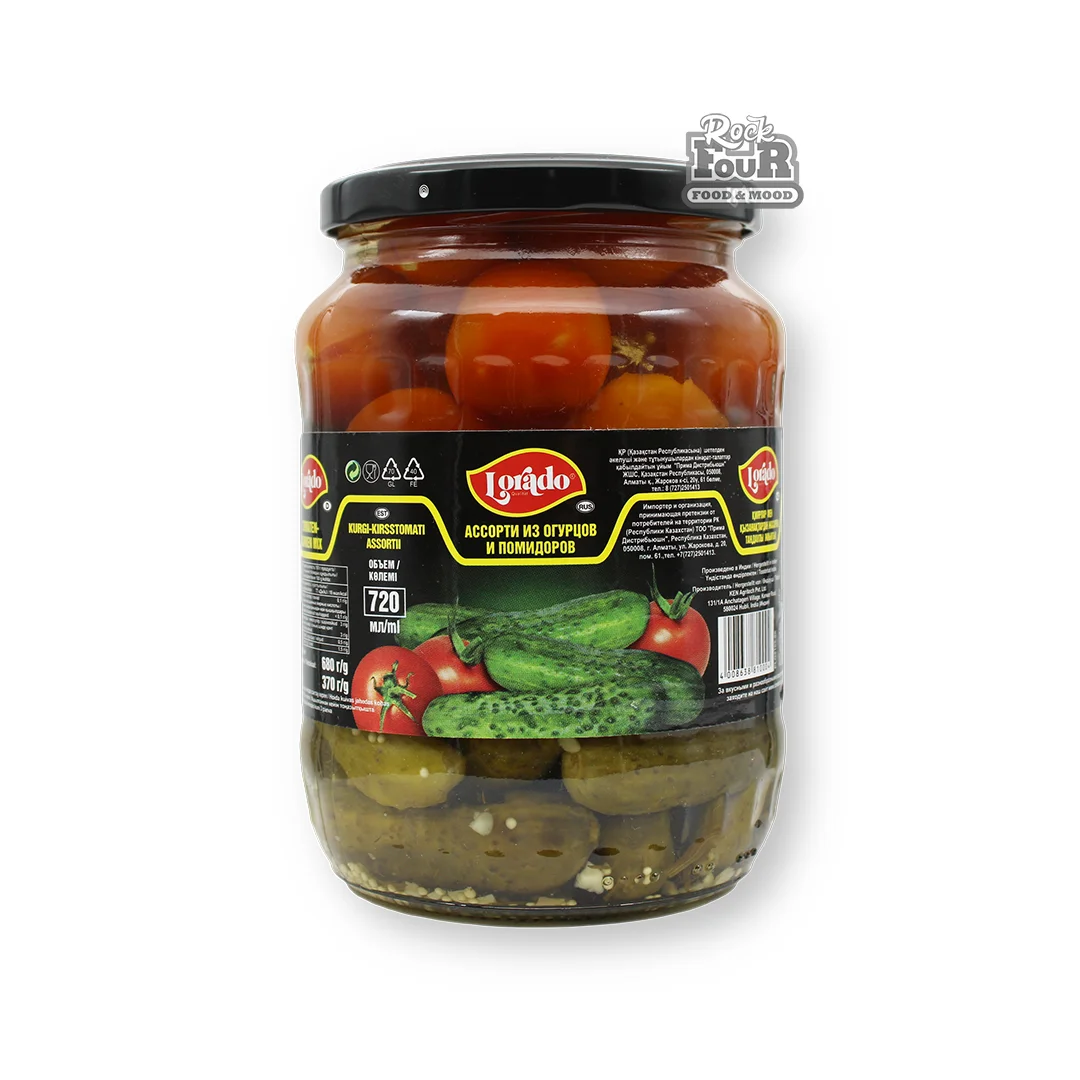 Assorted cucumbers and tomatos "Lorado" 680g